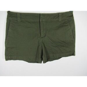 New York & Co. Chino Shorts Women 4 Olive Green 3.5" Inseam
